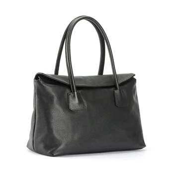 

Alisara Genuine Leather Women Handbags Luxury Designer High Quality 100% Real Cow Leather Black Shoulder Bag Lady Tote Bags