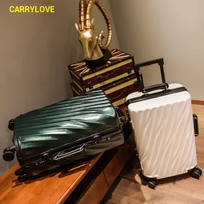 CARRYLOVE Бизнес старший Чемодан 20/24/26/28 размер высококачественный ПК скользящий Чемодан Spinner бренд дорожного чемодана