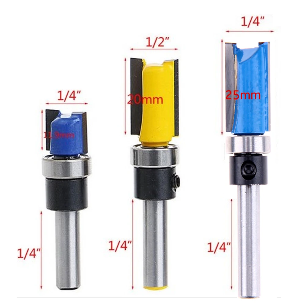 

Woodworking Milling Cutter Router Bit Alloy Blade Carbon Steel Handle Cutter Router Milling Cutter Tool for Wood Working 3 Sizes