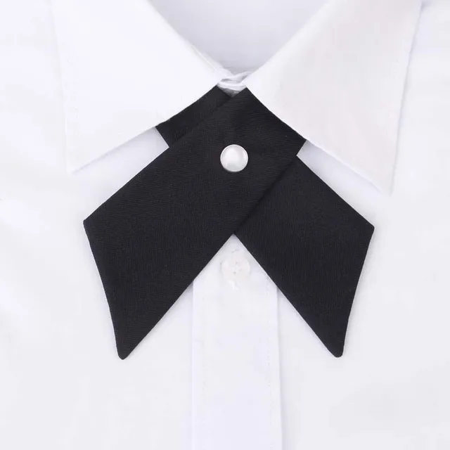 Mantieqiangway Cross Collar Tie for Men Formal Solid Color Wedding