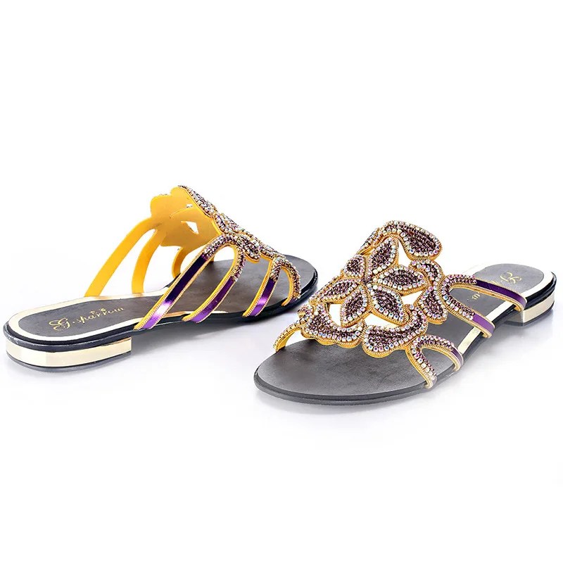 2018 Summer Hot Style Women's Shoes Materials Low Heel Scuff Slippers Office & Career Open Toed 