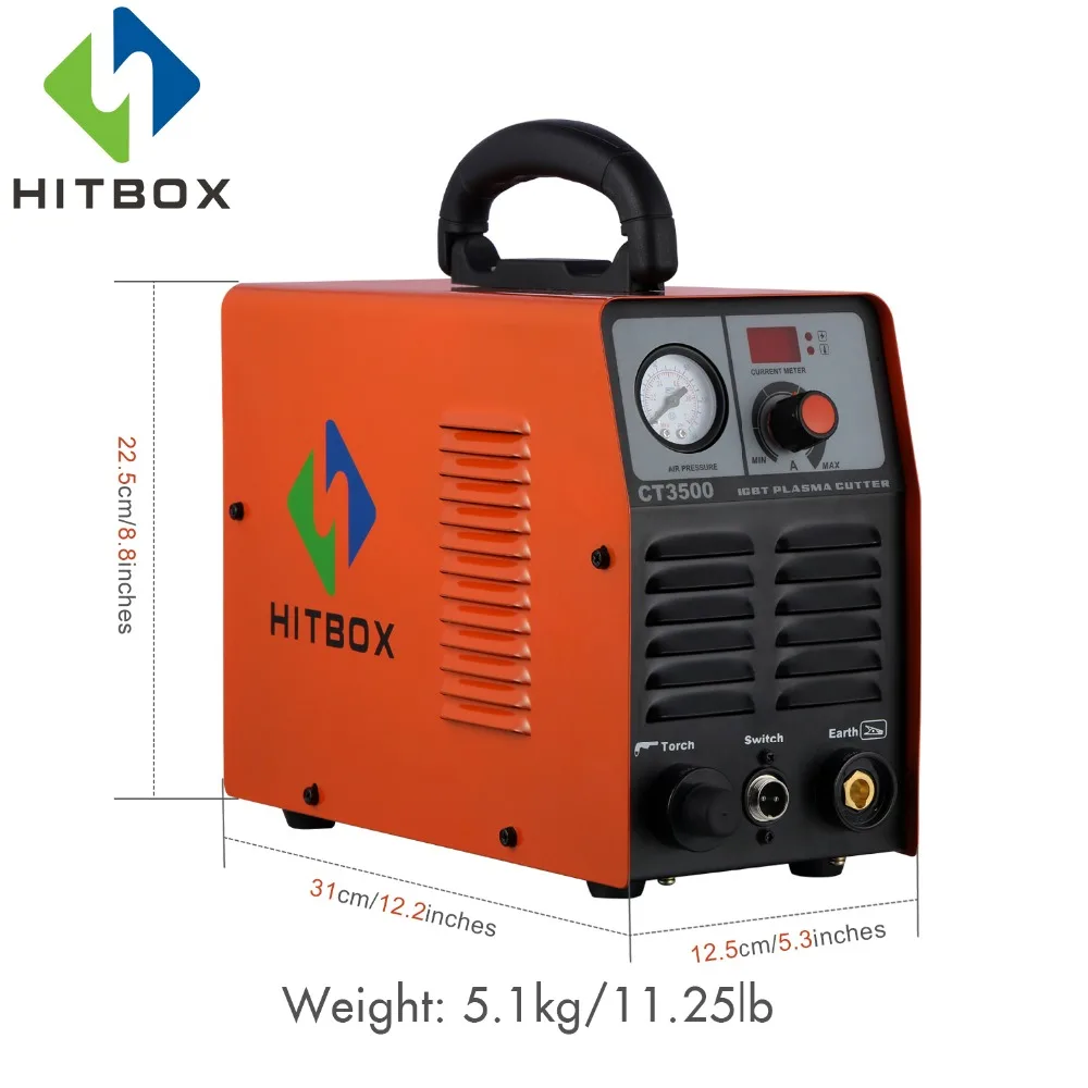 HITBOX плазменный резак 110 В резки Cut3500 однофазный 110 В IGBT инверторная технология 10 мм Максимальная толщина резки