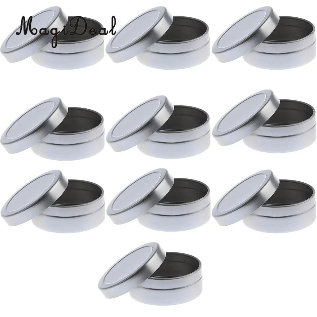TOP 10x 10g Round Aluminum Cosmetics Cream Empty Lip Balm Containers Jars Tin Makeup Box Crafts Pot Bottle Screw Thread