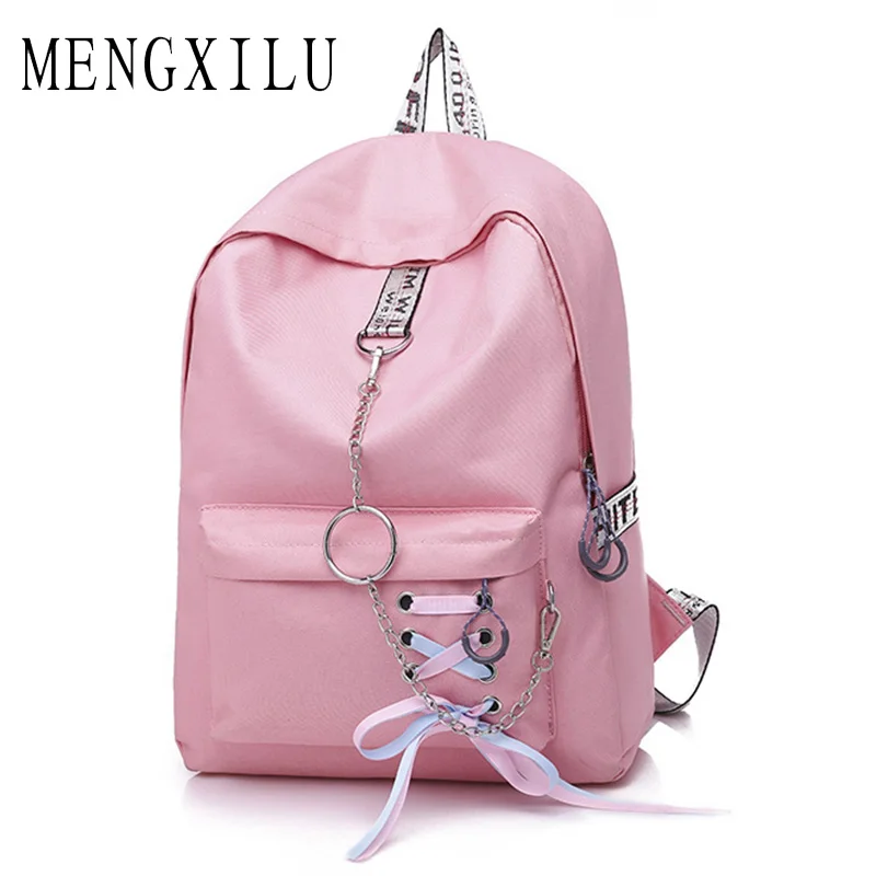 

MENGXILU 2018 Canvas Women Backpack Female Large Capacity School Bag For Girls Knapsac Korea Style College Students Back Pack k