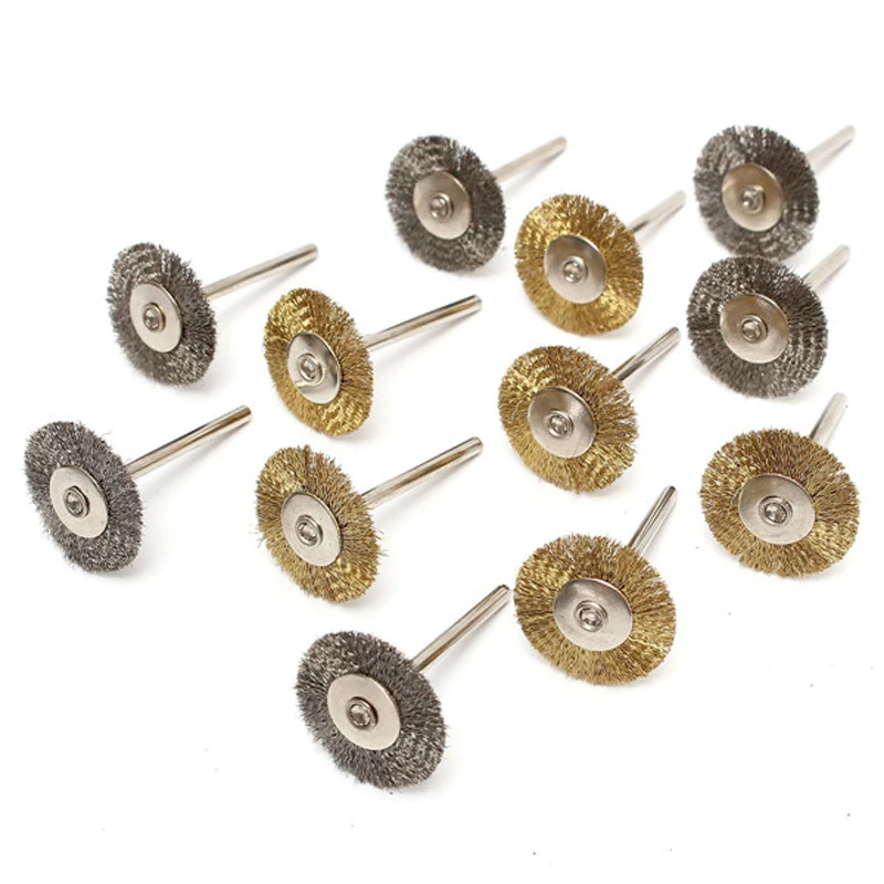 98pcs/set  Brass Steel Wire Brushes Polishing Wheels Sand Drum kit for Rotary Tool