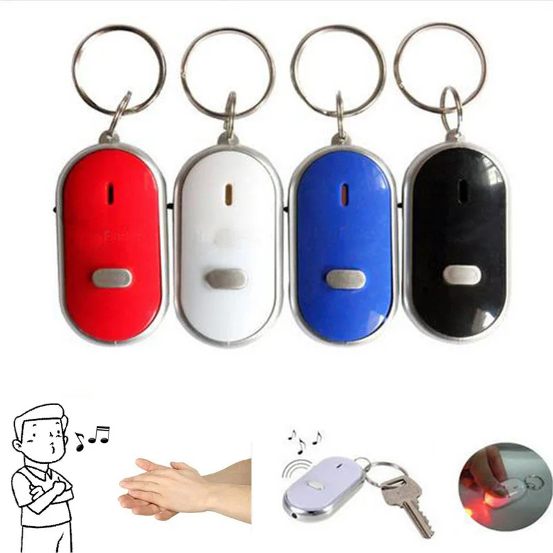 

2018 New Whistle Sound Anti Lost Key Finder Wireless Smart Flashing Beeping Remote Lost Dog Pet Locator Keyring With LED Torch