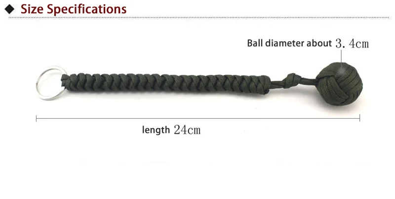Высокое качество, веревка для оружия для самообороны, брелок для ключей, многофункциональная веревка для выживания на открытом воздухе, оружие для самозащиты