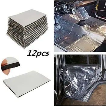 

12 Pcs/Set automobiles Car Universal Car Deadening Insulation Mat Firewall Sound Batts Deadener Heat Insulation Mat Pad