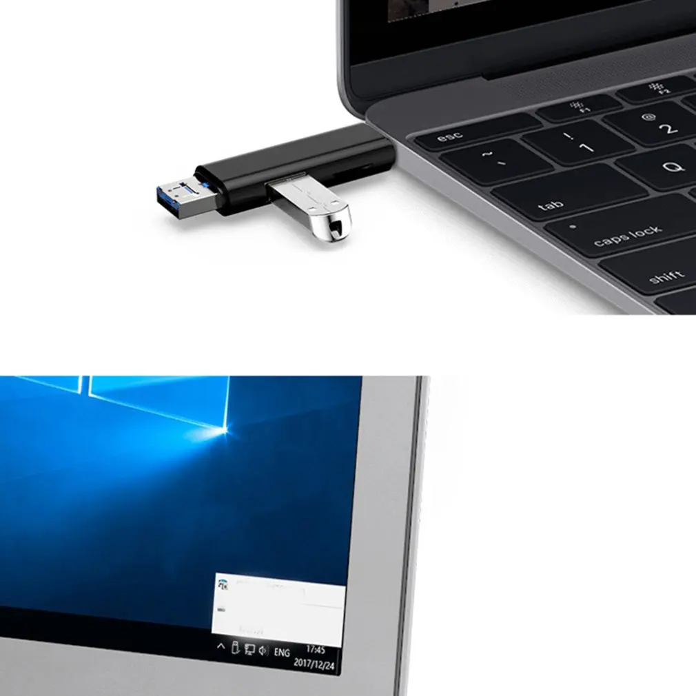 5 в 1 тип-c кардридер Micro usb type-C OTG флэш-накопитель адаптер разъем Высокоскоростной TF OTG считыватель карт памяти