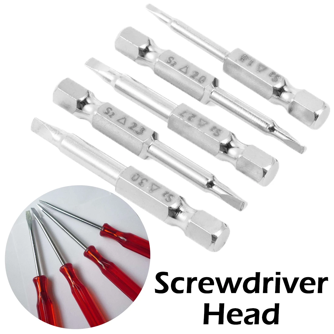 Triangle Head Screwdriver Bits S2 1/4 Hex Shank 5 Pcs /Set