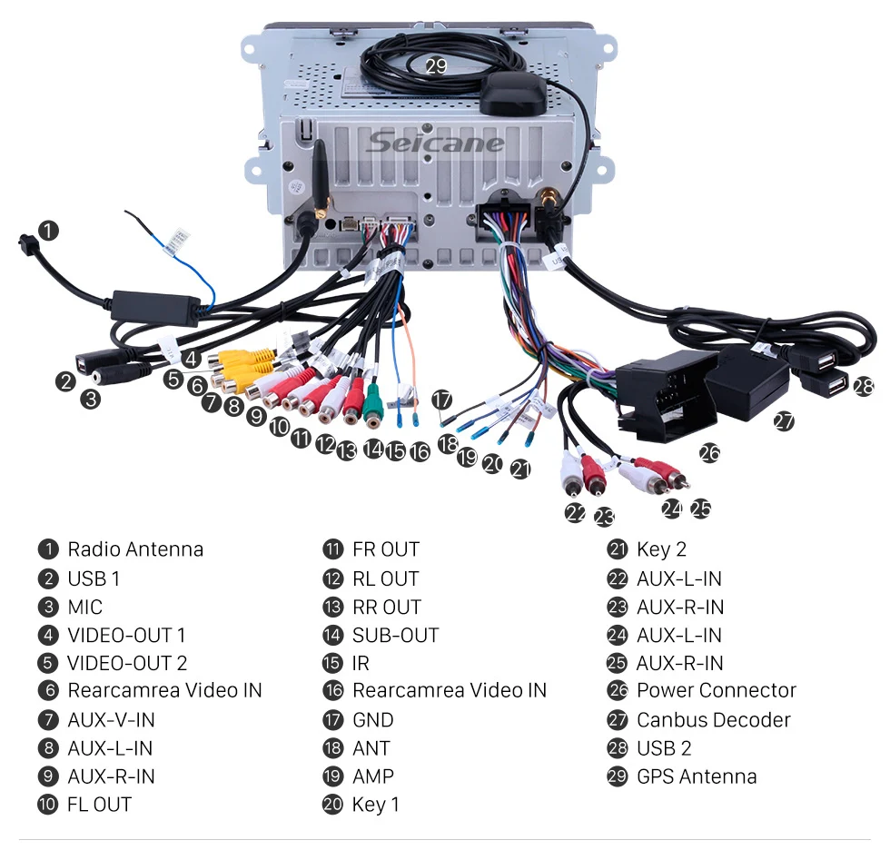 Sale Seicane Android 9.0 9 inch Car multimedia Player GPS Navigation for VW Volkswagen Scirocco Golf Polo Passat b5 Jetta Tiguan 18
