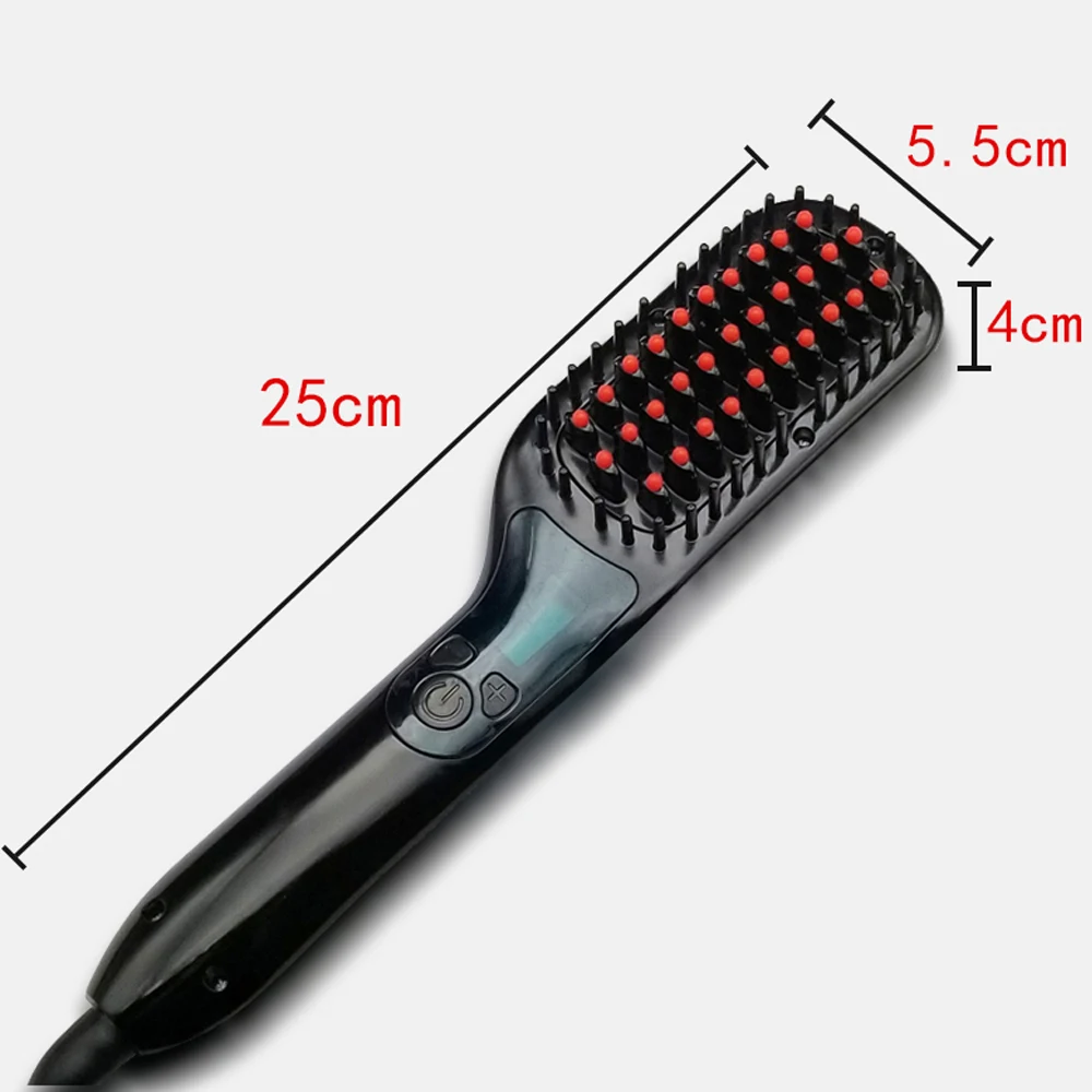 Langoa Горячие ТВ Электрический кисточки быстро выпрямитель для волос ЖК дисплей автоматический массажер инструменты керамика