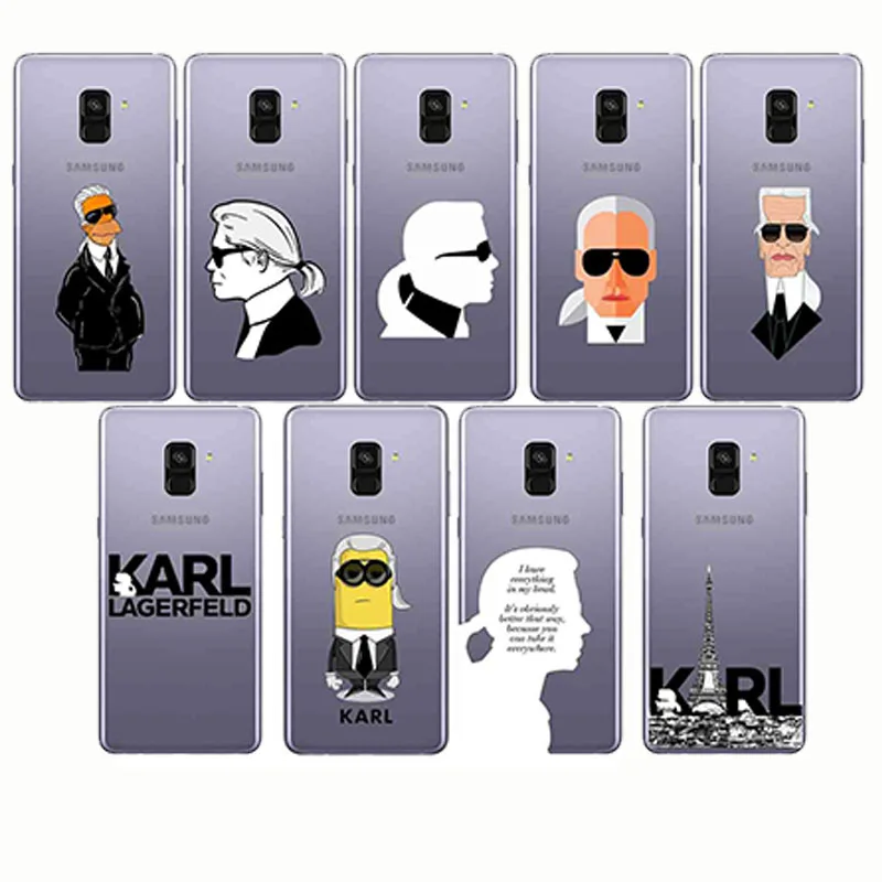 

Fashion Karl Lagerfeld Green Soft Silicon TPU Case Cover for Samsung A6 2018 S10 PLUS Lite J8 2018 J6 Plus 2018 J8 2018