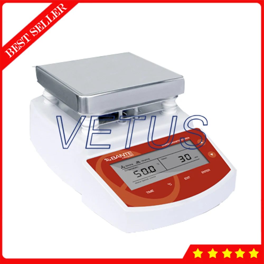 

MS400 Hot Plate Thermostatic Magnetic Stirrer 0 to 2000mL Stirring Volume 400 Celsius Heating Temperature Magnetic Stirrer