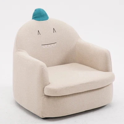 Детский диван милый диван стул Принцесса Девочка Мальчик одиночный маленький диван мультфильм стул моющийся ленивый мини-диван стул - Color: beige A