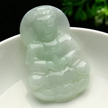 Натуральный нефрит Будды goodnesguanyin кулон мужские Аутентичные Бирма нефрита бодхисаттвы jade pendant sp