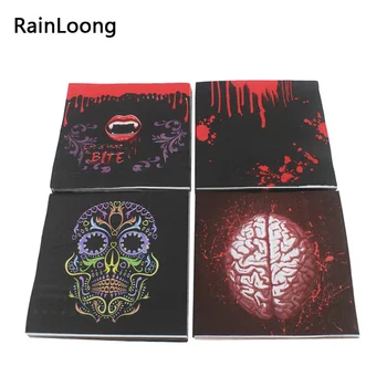 

[RainLoong] Halloween Paper Napkins Print For Halloween Decoration Punk Napkin Servilleta 33*33cm 5packs (20pcs/pack)