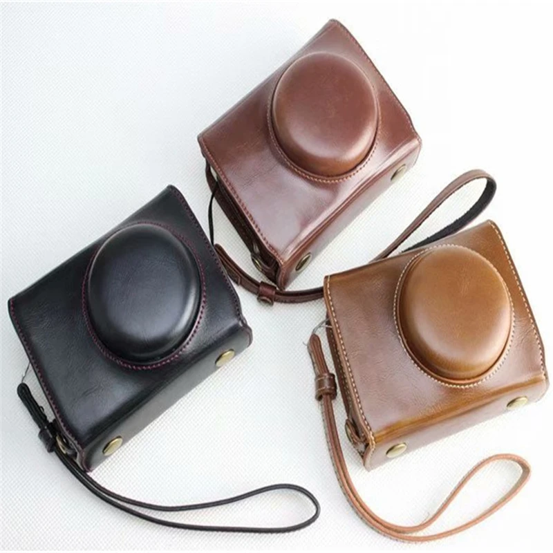 

Ocotex Luxury PU Leather Case Camera Bag for Fujifilm Fuji X-F10 XF10 xf10 Half Body Cover Color Black Brown
