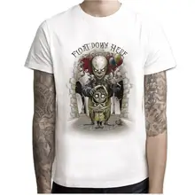 IT movie men summer T Shirt Men’s stephen king printed Halloween pennywise it Custom High Quality clown Tops Tees male t-shirt