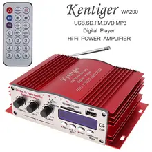 Kentiger DC12V hi-fi автомобильный стерео усилитель fm-радио цифровой плеер Поддержка USB/SD/FM/MMC/DVD/MP3 вход