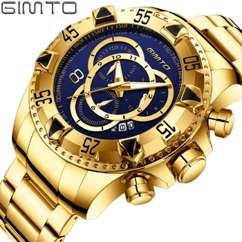 

GIMTO 2018 Creative Men Watch Luxury Brand Sport Quartz Calendar Male Wrist Watches Military Waterproof Clock Relogio Masculino