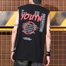 Хип-хоп, Европейский и американский уличный прилив бренд, английский без рукавов; обувь для мужчин и женщин повседневные для отдыха футболка