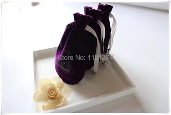 

Customized Logo velvet Gift Bags Jewellry packaging pouch drawing velvet bag