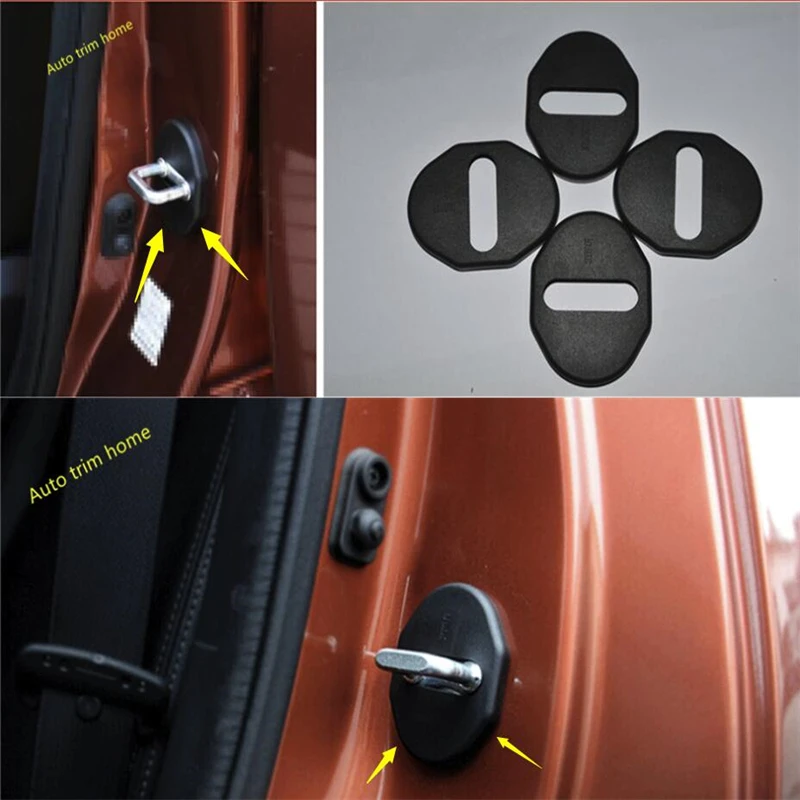 Door Lock Guard Cover Trim For Mitsubishi Outlander 2013 2019 Pajero