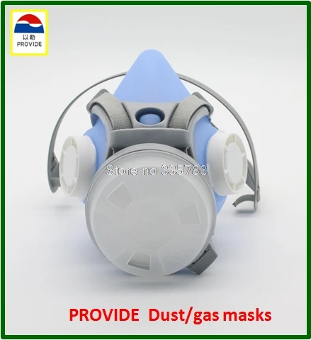 Goede BIEDEN Anti virus stofmasker silicagel hemelsblauw respirator gasmasker respirator gasmasker 2 gebruik respirator gezicht masker