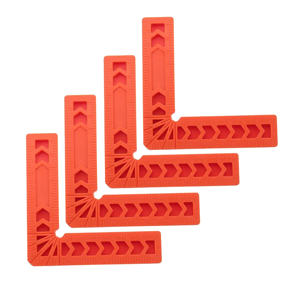 4Pcs 90 Deg Angle Positioning Squares 4'' Right Angle Clamps Plastic