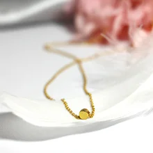 Simple Bean Ding Necklace S925 Sterling Silver Women's Necklace Fine Jewelry Simple Bean Ding Necklace S925 Sterling Silver Women's Necklace Fine Jewelry