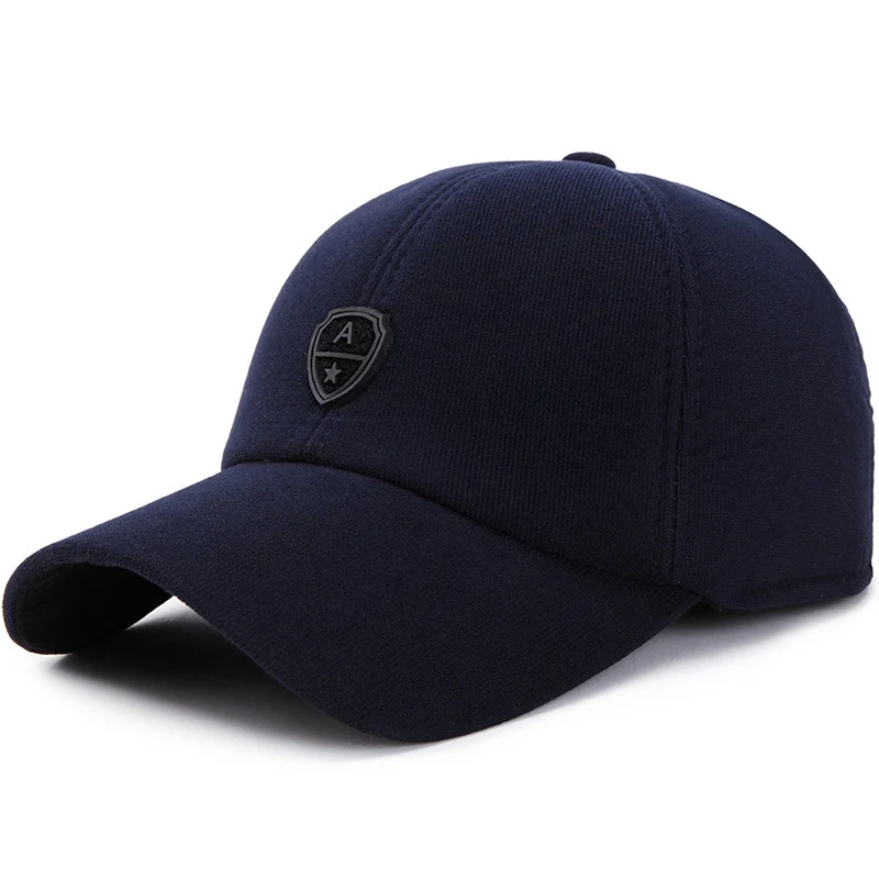 Unisex Winter Warm Corduroy Baseball Cap With Ears Men Women Outdoor Sports Autumn Warmer Caps Casual Snapback Hats CP0092 (8)
