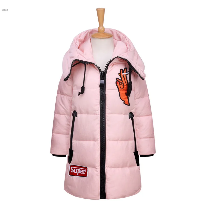 

SAILEROAD 5-13Year Winter Wear -30 Degree Girl Outerwear Down Jacket Coat Children Kids Feather Parka Coat Duck Down Clothes