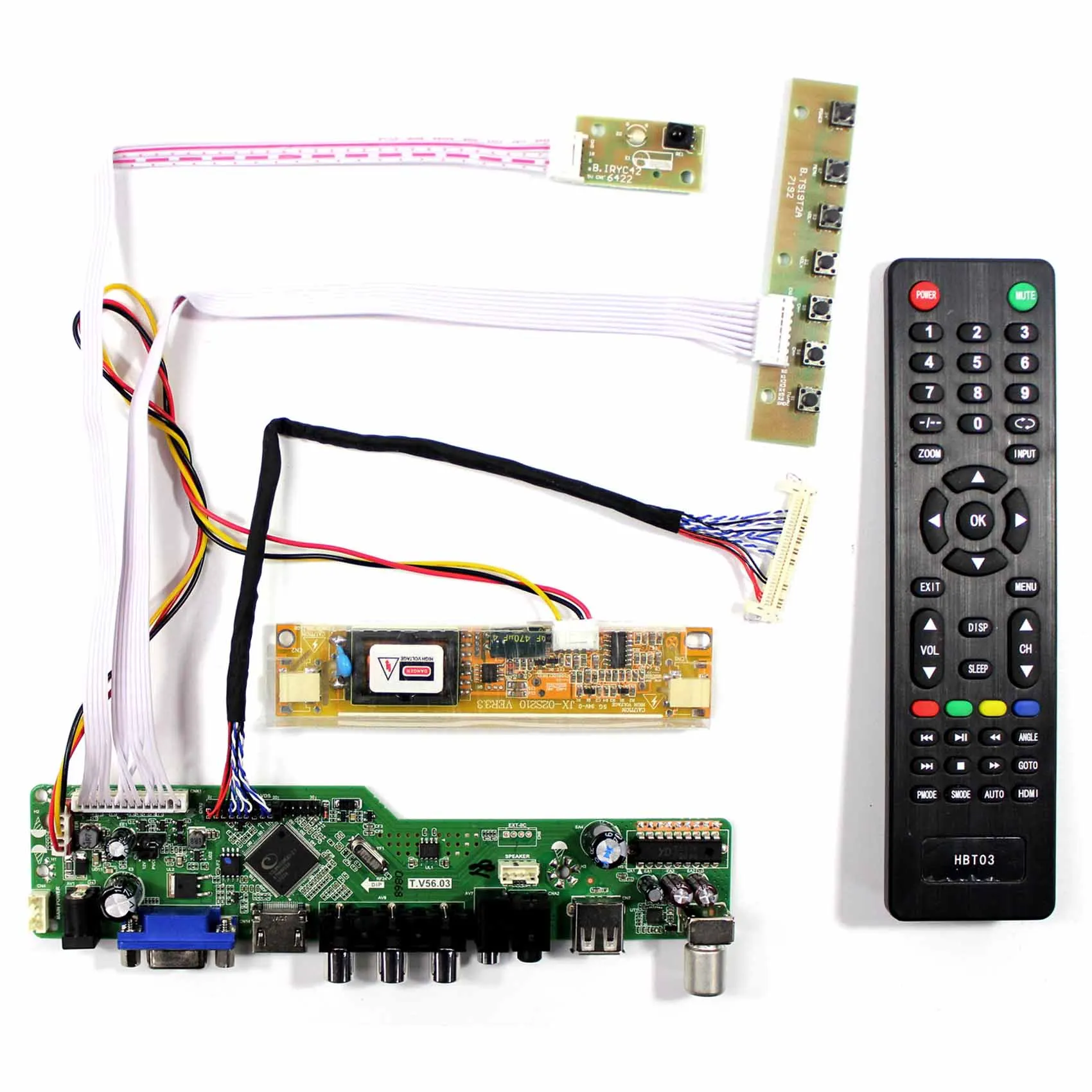 

TV+HDMI+VGA+AV+USB LCD Control Board For 18.5inch 1366x768 G185XW01 V0 LM185WH1 M185XW01 LCD
