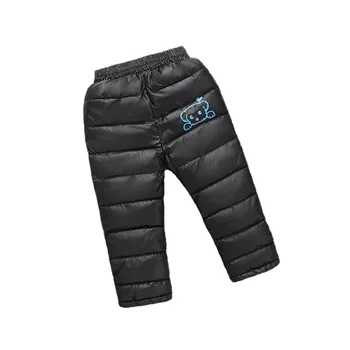 

Children Down Cotton Trousers Kids Baby Girl Pants Warm Plush Velvet Outerwear Boys Autumn/Winter Fashion Thicken Windproof Pant