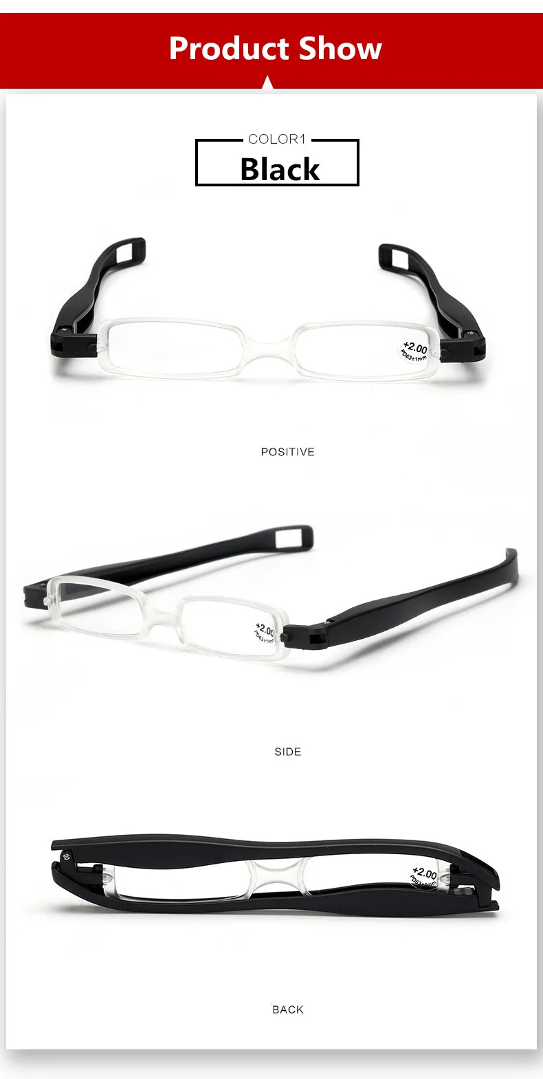 360 вращающиеся складные очки для пресбиопии с чехол для диоптрий+ 1,0~+ 4,0 мужские и женские складные оптические очки для чтения дальнозоркости 4 цвета