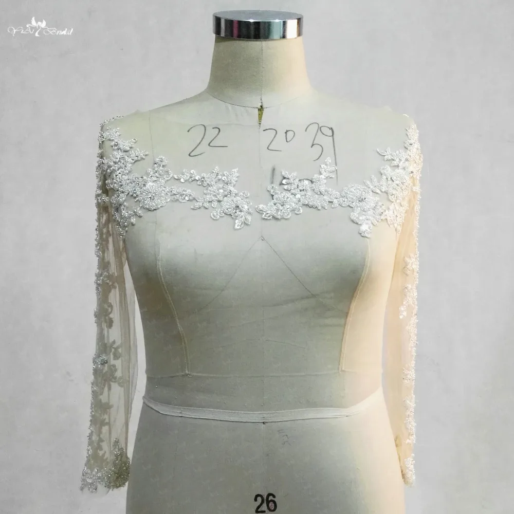 RSJ142 свадебное болеро с вырезом лодочкой и длинными рукавами|beaded wedding bolero|wedding