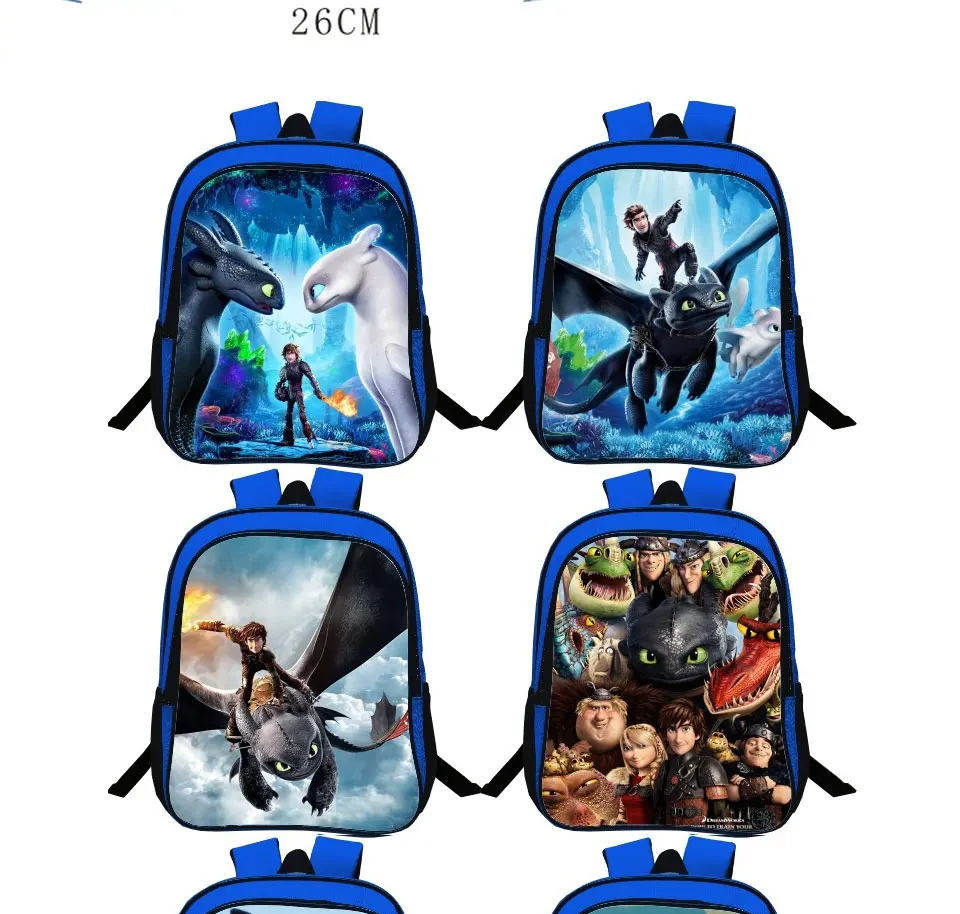 Как приручить дракона 3 беззубый светильник Fury аниме Ночная фурия рюкзак для учеников начальной школы рюкзак большой емкости
