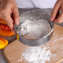Утолщенной Нержавеющая сталь муки дуршлаг сахарной пудре фильтр сетки просеивания фильтр Кухня пирог инструменты