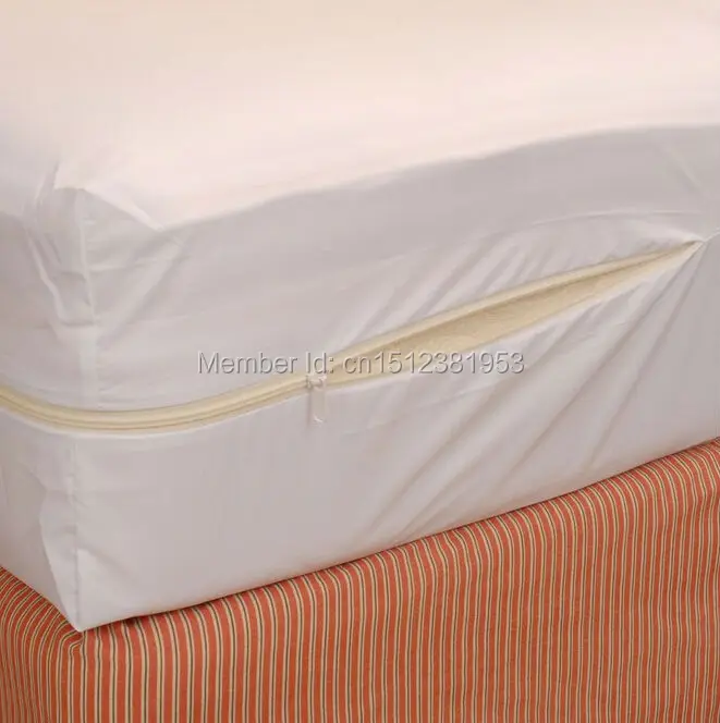 

180X200cm Smooth Allerzip Waterproof Mattress Encasement Cover With Zipper Box Spring For Bed Bug Fit For16" Mattress