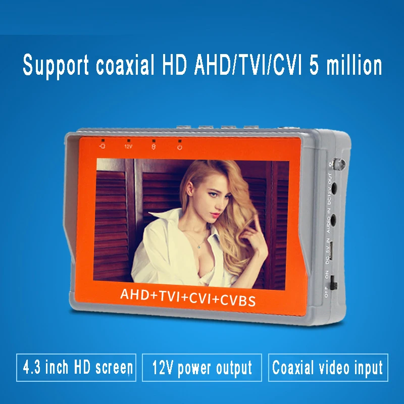 4,3 дюймов HD AHD CCTV тестер монитор AHD 1080P тестирование аналоговой камеры AHD TVI CVI тестер