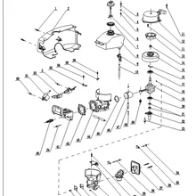 Повесить Kai 2 такта 4,0 л. с. Наружный двигатель все части