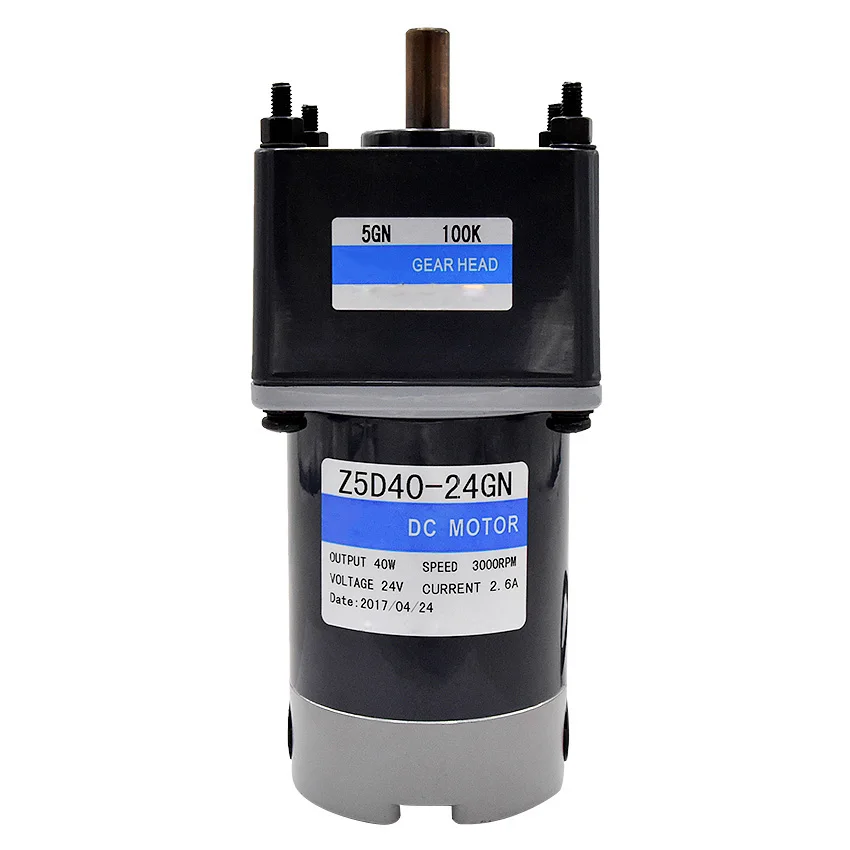 High Quality Z5D40-24GN / 5GN100K DC Motor 40W 3000rpm 24V 2.6A Micro Gear Motors Brush Hot Selling | Обустройство дома