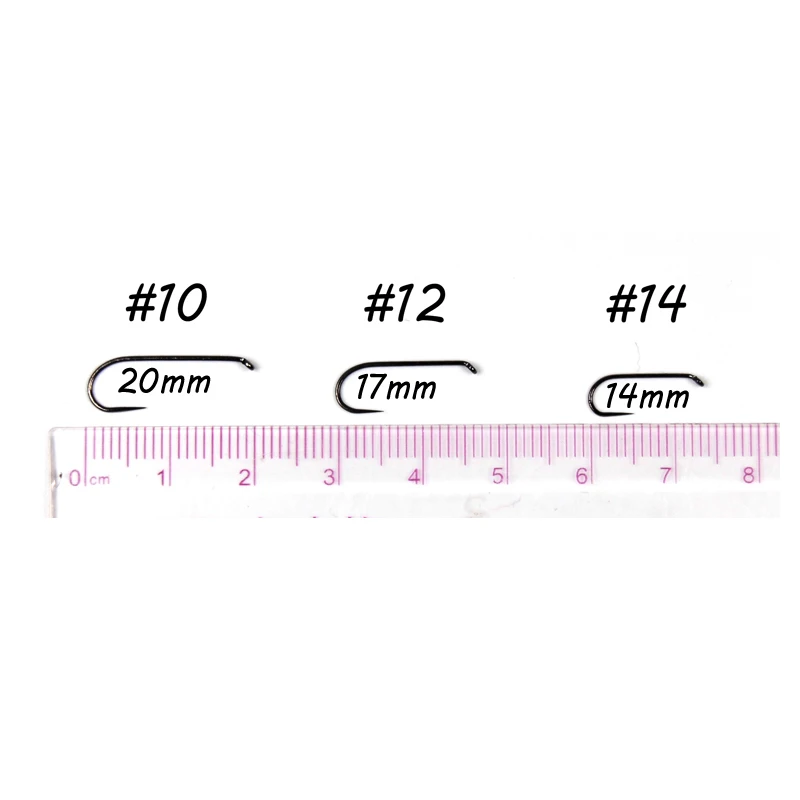 Bimoo 25 шт./лот Премиум Barbless мухобойка Nymph крюк Стример Летать крючки 10 12 14 черный никель Sharp 2X форель рыболовный крючок