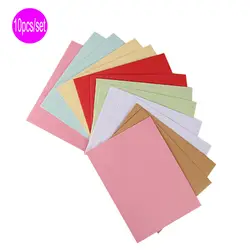 DELVTCH 10 шт./sett 8 цветов бумажные конверты Винтаж Ретро стиль конверт для офиса школы карты Скрапбукинг подарок