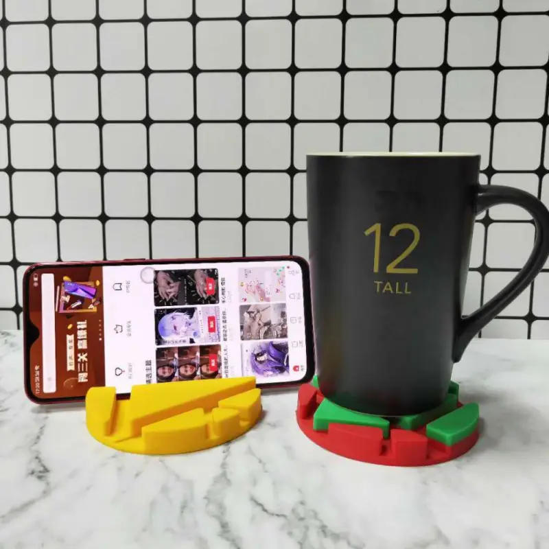 

Multifunction Phone Holder Table Mat Silicone Cup Pad Desk Pen Card Mug Support Bracket Coaster VS Stand