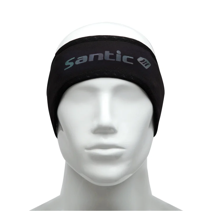 

2018 Santic Headscarf Outdoor Sports Windproof Thermal Fleece Running Cycling Ear Protection Earmuffs Black Cycling Bandannas