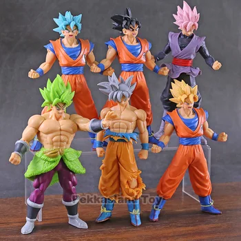 

Dragon Ball Z Super Saiyan Blue Son Goku Gokou Black Ultra Instinct Brolly PVC Figures Toys 6pcs/set
