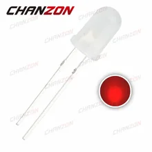 100 шт 5 мм светодиодный диода красный матовый Широкий формат круглый 2 V 20mA 5 мм светодиодах светодиодный свет лампы электроника компонент