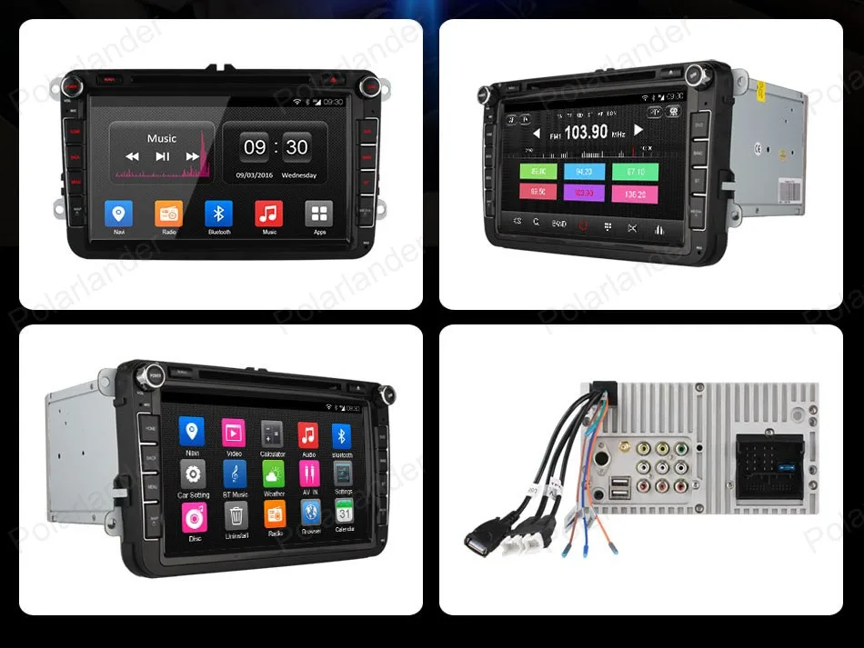 Discount Android4.4 Car DVD For VW Golf 5 6 Polo Passat Jetta Tiguan Touran Skoda Octavia Seat Quad Core wifi 3G GPS radio 19
